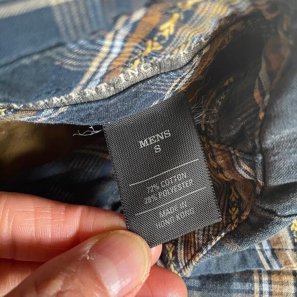 Vintage REI Plaid Western Snap Button Up Shirt Mens Small Hiking Outdoor 90s Y2K - Picture 4 of 9